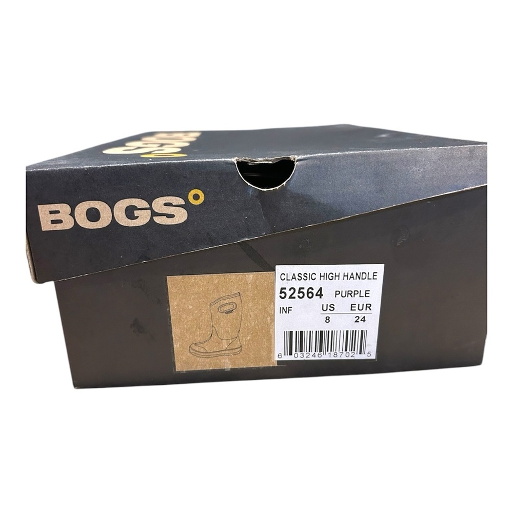 New Toddler BOGS Boots Size 8 52564 Classic High Handle Two Toned Purple rare - Picture 3 of 7